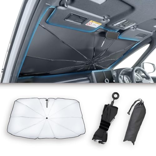 SEIWA 汽車用前擋遮陽傘 M尺寸 (擋風玻璃適合尺寸 W1330mm×H740mm) IMP346 傘型 無中棒設計 繩狀結構不傷內裝 適用車型大幅提升 折疊遮陽 鈦銀塗層 紫外線阻隔率100% 遮光率100% 隔熱率58% 汽車用品 車內泊 遮陽傘