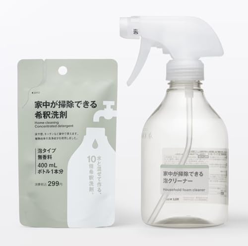 無印良品 全屋清潔稀釋洗劑套裝（含1個泡沫噴瓶、1袋稀釋洗劑）
