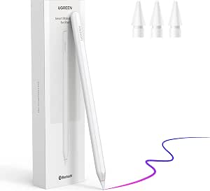 UGREEN ipad 鉛筆 蘋果鉛筆 磁性吸附 無線快速充電 apple pencil 第二代相容觸控筆 超高靈敏度 極細 0延遲 傾斜感防止誤觸 觸控筆 平板電腦用 iPad Pro 11'' 1/2/3/4, iPad Pro 12.9'' 3/4/5/6, iPad Air 4/5, iPad Mini 6等適用