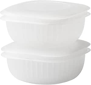 Like-it (like-it) 蒸汽加熱冷凍米飯容器 2件套 LBK-21 2P 套裝 透明 一份(160〜200g) 排水良好 附帶迷你濾網 (可用於微波爐/餐具洗滌乾燥機) 日本製