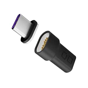 CIO 磁鐵轉換介面卡 USB-C(母頭) to USB-C(公頭) 直型 Type-C 電纜 可透過磁鐵拆卸 100W USB2.0 資料傳輸 480Mbps(不支援影片輸出)(黑色)