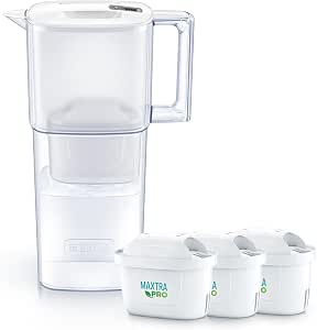 Brita 淨水器 壺型 PFOS/PFOA 除去測試透過 過濾水容量:1.15L(總容量:2.2L)【日本正品】Requi Maxtra Pro Pure Performance 濾芯 3 個附帶