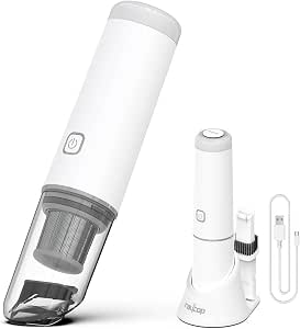 RAYCOP 手持吸塵器 0.42千克 輕量 11,000Pa 強力吸力 車用吸塵器 強力吸力 小型 無線 USB線充電 兩用噴嘴 白色 RMC-100