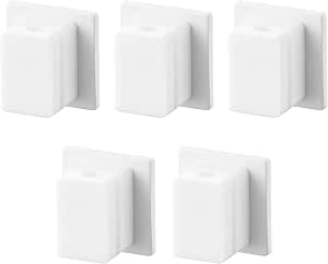 山崎實業 用膠帶貼上 磁吸 電纜支架 5個裝 白色 W2×D1.4×H2cm(每1個) 智慧 電纜夾 電線夾 10193