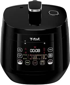 【網路獨家】 T-fal 電壓力鍋 3L 適合4人 省時 自動烹飪 無水烹飪 “輕鬆烹飪 緊湊型” 獨特的燉煮鍋 附贈食譜書 黑色 CY3518JPA