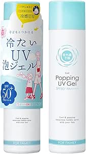 紫外線預報 冷UV泡沫啫喱F SPF50+ PA++++ 1歲起使用 肥皂 OFF 身體用 噼啪啪 清涼泡沫 防曬 90g