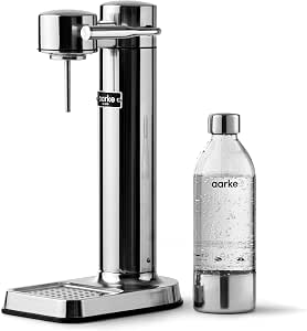 aarke 碳酸水製造器 3 (鋼銀色) 碳酸水機 附帶專用水瓶 (適用於SodaStream氣缸/不鏽鋼制 碳酸製造器) 高階 時尚 / Carbonator3 Steel Silver 日本正品