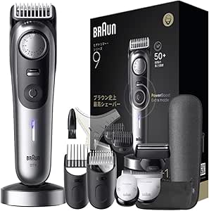 博朗 9系 鬍鬚修剪器 BT9560 梳子 4種 附件 3種 鬍鬚形模板 充電支架 收納袋 便攜包 清潔刷