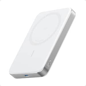 Anker MagGo Power Bank (10000mAh, Slim) Qi2認證 無線充電 最大輸出15W MagSafe對應 磁吸式無線充電 小巧 薄款 iPhone 17 / 16 / 15 / 14 / 13 / 12 系列(白色)