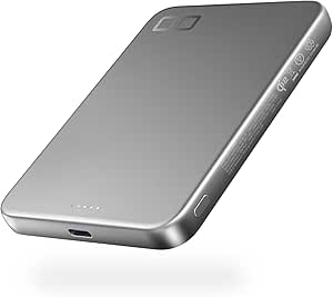CIO Qi2 MagSafe 相容 5000mAh 抑制發熱優先 移動電源 超薄型 [厚度8.7mm] 磁性 無線充電 輕量 小型 USB-C PD 20W 相容 iPhone 17 / 16 / 15 / 14 / 13 / 12 / Air 系列 Pixel 10 系列 快速充電 SMARTCOBY SLIM 5K (銀色, 安全型)