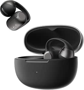 SHOKZ OpenDots 2 Open Ear Headphones, Premium Dolby Audio 6.4g Clip On Earbuds 40 hrs Playtime, Bluetooth 6.1, Wireless Earphones with Mic, Fast Charging, IP57, Sports, Commuting- Black
