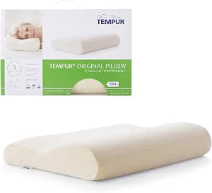泰普爾(Tempur) 枕 枕頭 原創護頸枕 象牙色 較硬 低反發 從頭部到頸部貼合 仰臥/側臥皆可 支援舒適睡眠 S高約8釐米 肩頸痠痛 枕套可洗 防菌防臭處理 【日本正規商品】 121077