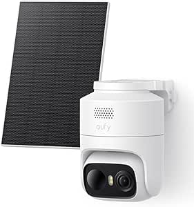 Anker Eufy (ユーフィ) eufyCam C37 (屋外防犯カメラ) 【ワイヤレス接続 / 360°撮影可能 / 300萬畫素 / 2K / 防犯対策/取り付け簡単/ソーラー充電 / 2.4 GHz Wi-Fi / IP65 防塵防水/パンチルト/追加料金不要】