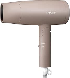 SALONIA SALONIA 速比離子吹風機 大風量 速幹 輕便 負離子吹風機 SL-013ABE 米色【Amazon.co.jp限定】