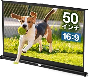 サンワダイレクト 投影儀螢幕 移動螢幕 50英寸 自立式 16：9 臺式 100-PRS021