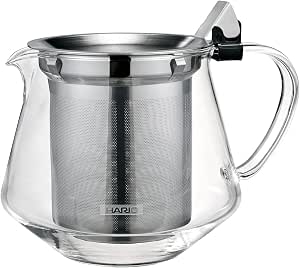 HARIO CLEAR BREW POT 實用容量600毫升 耐熱玻璃 不鏽鋼 可重疊放置 禮物 禮物 贈品 發線銀 TPF-60-HSV