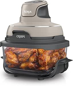 【Amazon.co.jp限定】 Ninja ニンジャ Crispi クリスピー 桌面烹飪機 FN101JSTNR 自動烹飪器 3種烹飪模式(脆炸/烘焙烤制/重新脆化)煮 烤 蒸 炒 燉 煮飯 熱風烹飪 FN101JST 米色