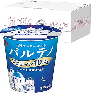 [冷藏] 帕提諾 原味無糖 1盒(12個)【Amazon.co.jp限定】專用箱包裝| 希臘酸奶 蛋白質 10.2g 森永乳業 蛋白質 ※冷藏商品・發貨時保質期10天以上