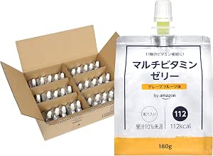 by Amazon 多種維生素果凍 葡萄柚味 180克×30個 (Happy Belly)