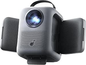 Anker Soundcore Nebula P1i (配備翻轉調整式揚聲器的投影儀)【家庭影院 全高畫質 380ANSI流明 支援Netflix 天花板投影 萬向節 高亮度 低延遲 藍芽音箱 Dolby Audio 最大150英寸投影 自動梯形校正 自動對焦 Google TV搭載Nebula Pe1i】