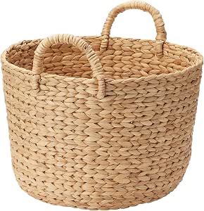 無印良品 帶把手圓籃 小 直徑37×高26釐米 水葫蘆 12057925