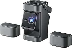 Anker Soundcore Nebula P1 (配備可拆卸雙揚聲器的投影儀)【家庭影院 家庭用 全高畫質 650ANSI流明 支援Netflix 天花板投影 萬向節 高亮度 低延遲 藍芽音箱 Dolby Audio 最大180英寸投影 自動梯形校正 自動對焦 Google TV搭載Nebula Pe1】