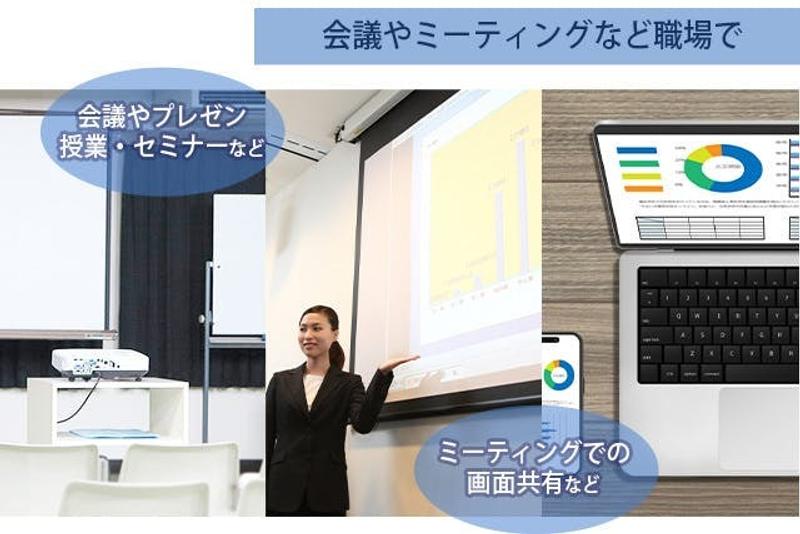 さまざまな機器で使えるミラーリングアダプターM2のイメージ