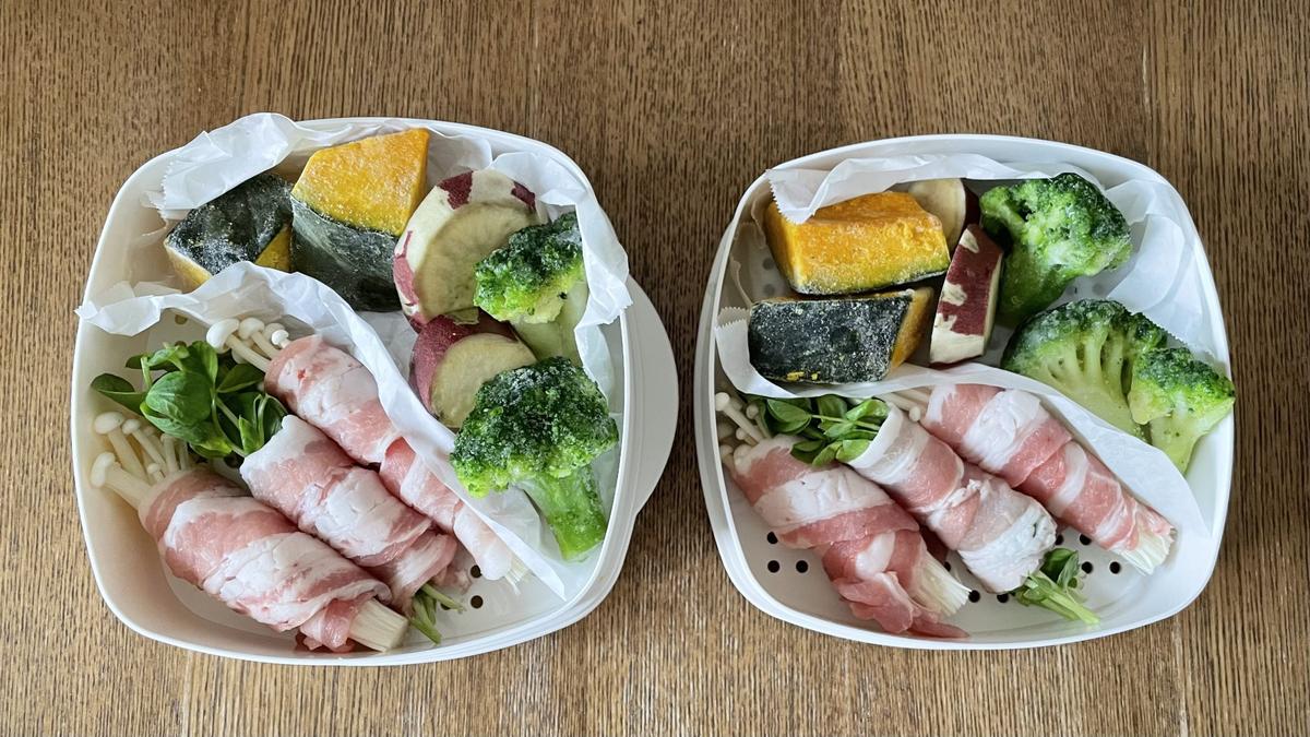 「可以做兩道菜的微波爐蒸籠 小」