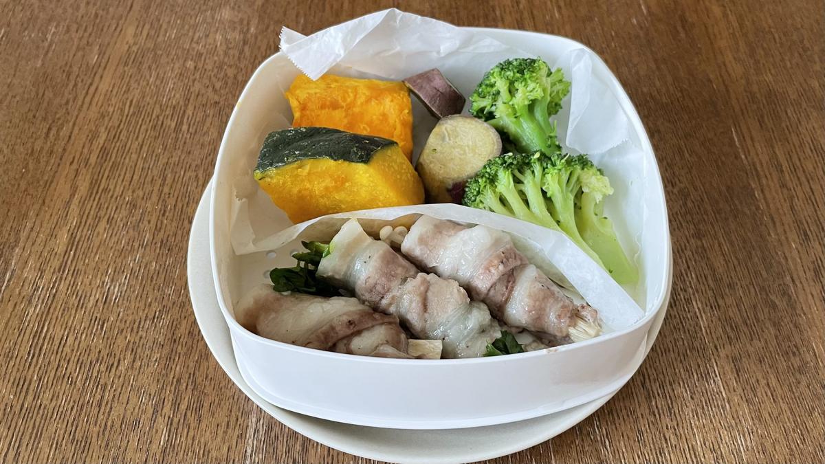 「可同時蒸兩道菜的微波爐蒸籠 小」