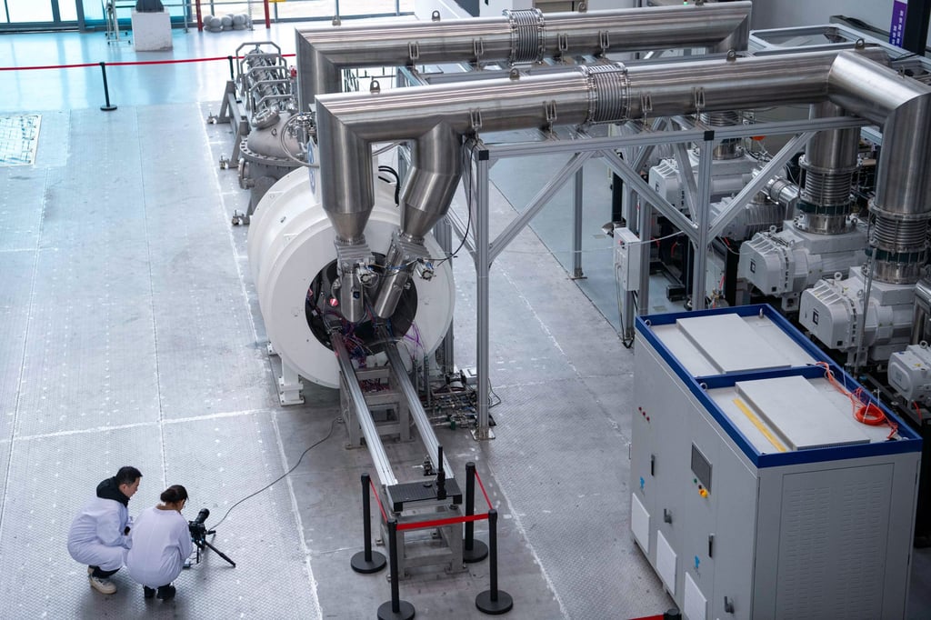 The superconducting linear plasma device “Crimson Skyblade” is located in the city of Hefei, in southeast China’s Anhui province. Photo: Xinhua