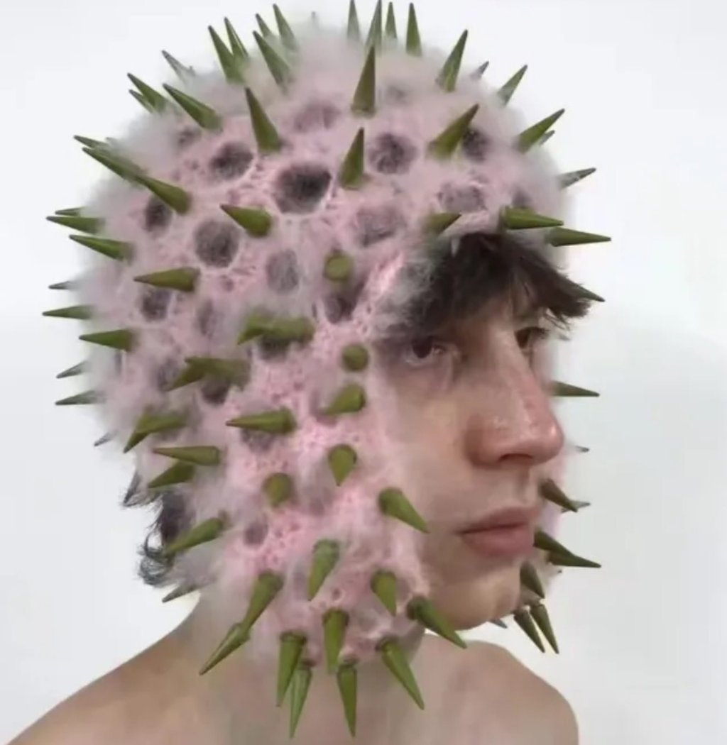 This sea urchin hat can leave people a bit prickly towards people who wear it. Photo: Weixin