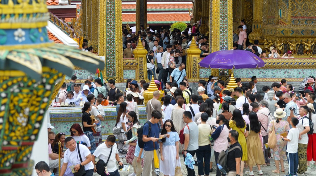 Chinese tourists at the Grand Palace in Bangkok, Thailand, in October 2024. Photo: Xinhua