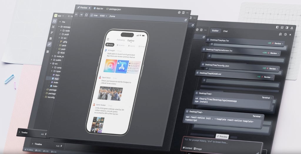 ByteDance’s Trae is a fork of Microsoft’s popular Visual Studio Code. Photo: Trae