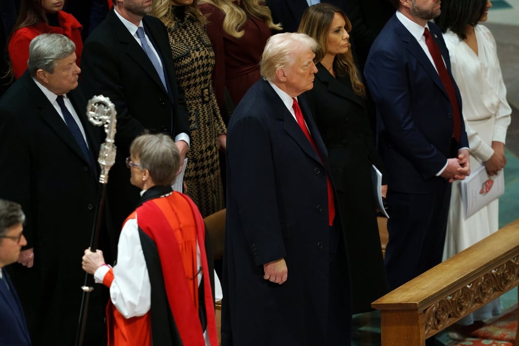 Bishop Mariann Edgar Budde passes US President Donald Trump during the National Prayer Service. Photo: EPA-EFE