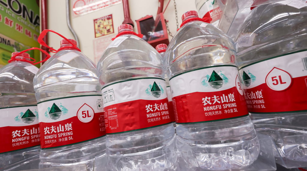 Revenues from Nongfu’s packaged drinking water segment declined by 18.3 per cent to 8.5 billion yuan in the first half of 2024. Photo: Jelly Tse