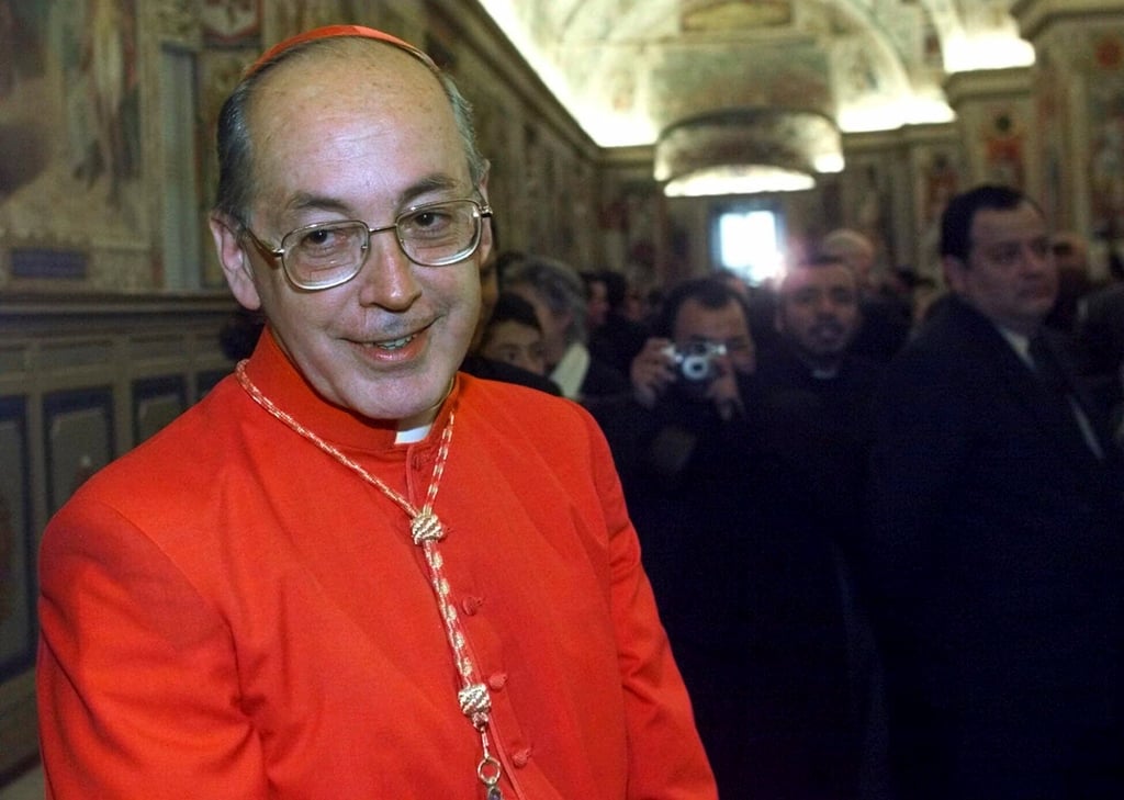 Cardinal Juan Luis Cipriani Thorne, Archbishop of Lima, Peru, during courtesy calls in the Paul VI Hall at the Vatican, after being elevated cardinal at the Consistory led by Pope John Paul II, in February, 2001. Photo: AP