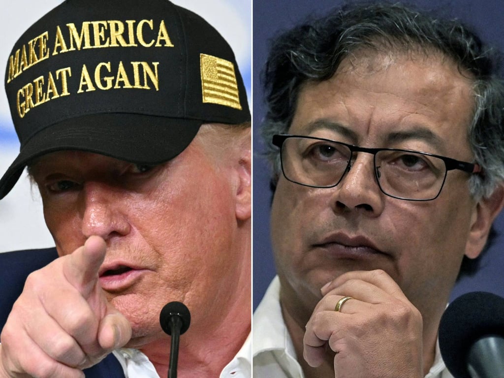 US President Donald Trump and Colombian President Gustavo Petro. Photo: AFP