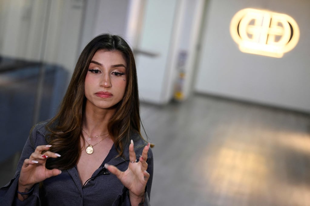 Gold Line Studios model Paula Osorio recounts her start in the webcam industry at another, lower-end adult platform five years ago. Photo: AFP