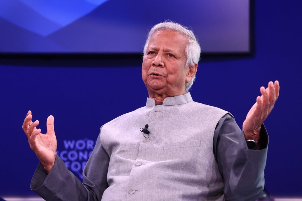 Muhammad Yunus, chief adviser of the Government of Bangladesh, attending the 55th annual World Economic Forum meeting in Davos, Switzerland on January 23, 2025. Photo: Reuters