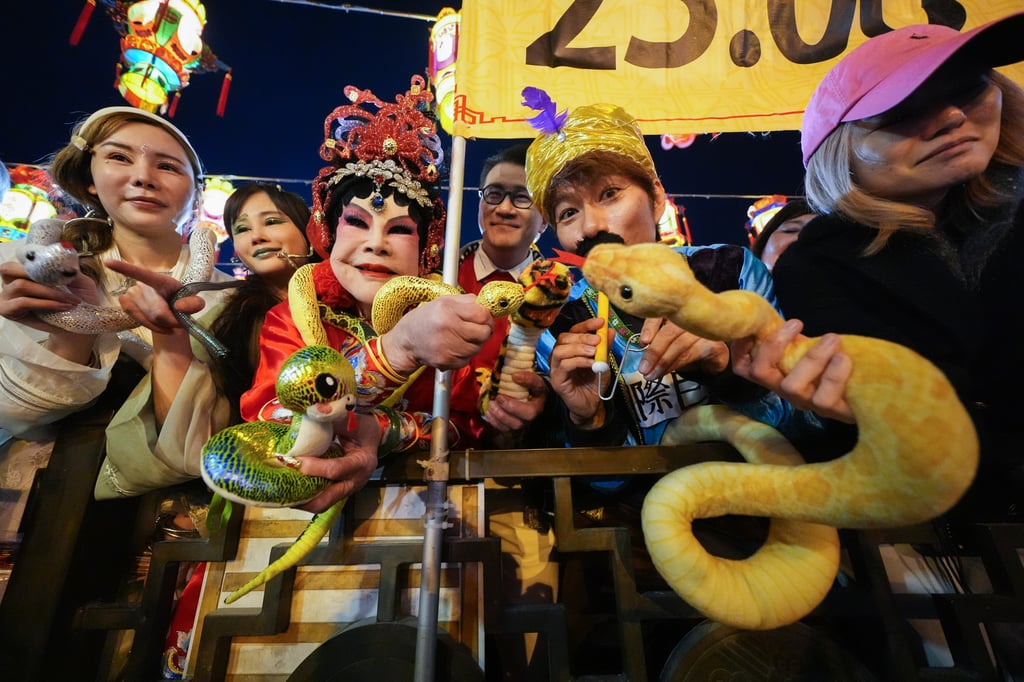Veteran actress Lana Wong (centre left) and Izumi Soko (centre right) were among those at the front of the line. Photo: Eugene Lee