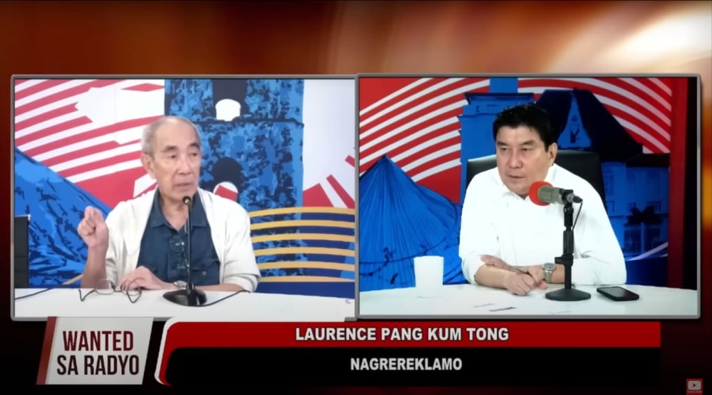 Veteran actor Laurence Pang, 78, recounted his ordeal on the popular Philippine public affairs show “Raffy Tulfo in Action” on January 17. Photo: Facebook/Laurence Pang