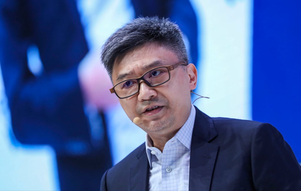 Henry Ma, chief information officer at WeBank, speaks at the opening of Hong Kong Fintech Week on October 31, 2018. Photo: K. Y. Cheng