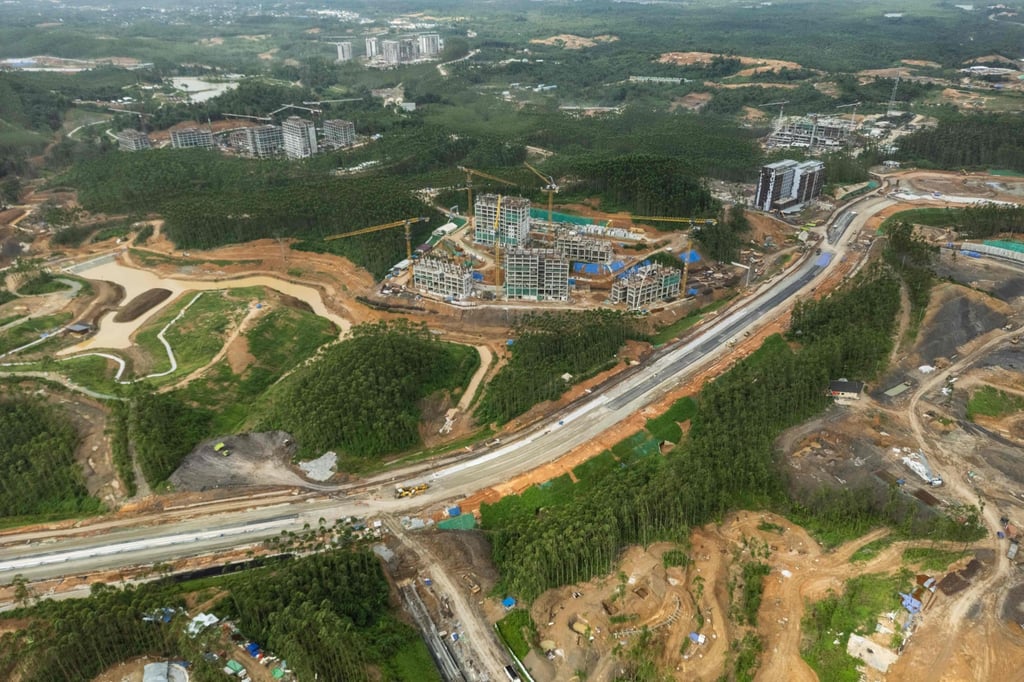 An aerial view of buildings under construction at Nusantara, Indonesia’s future capital city, in East Kalimantan. Photo: AFP