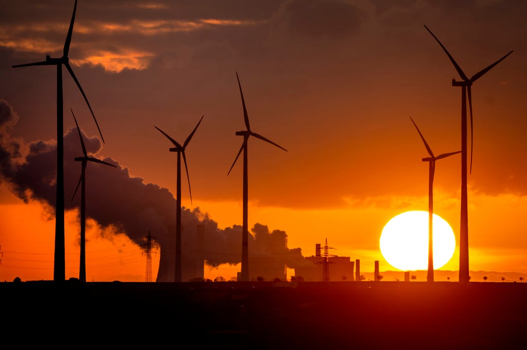 Steam rises from the coal-fired power plant in Germany. File photo: AP