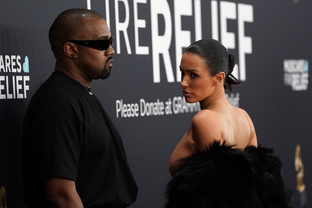 Kanye West and Bianca Censori arrive at the 67th annual Grammy Awards in Los Angeles on February 2. Photo: AP