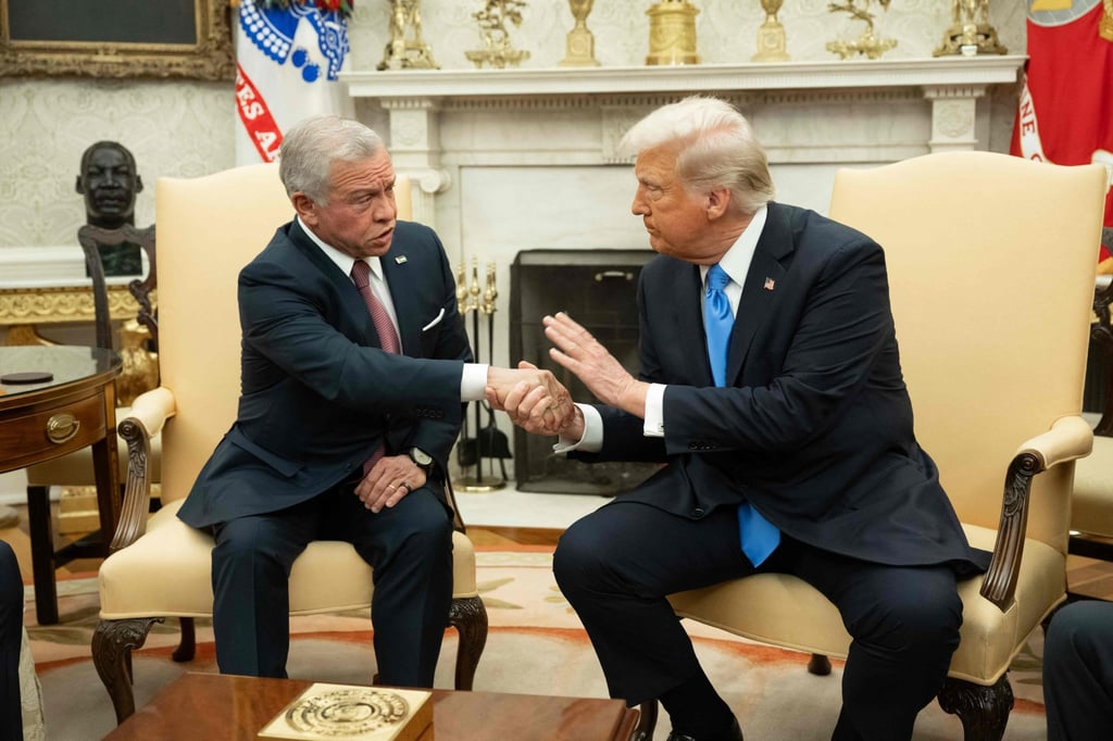 US President Donald Trump with King Abdullah II of Jordan. Photo: AFP
