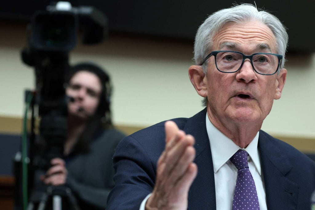 Federal Reserve chair Jerome Powell told lawmakers on Wednesday about the Fed’s continuing efforts to tame inflation. Photo: Getty Images via AFP