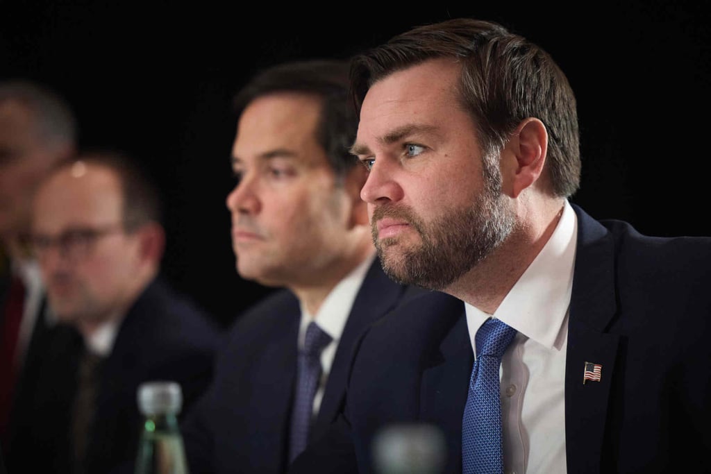 US Vice-President J.D. Vance (right) and Secretary of State Marco Rubio, on the sidelines of the 61st Munich Security Conference. Photo: dpa