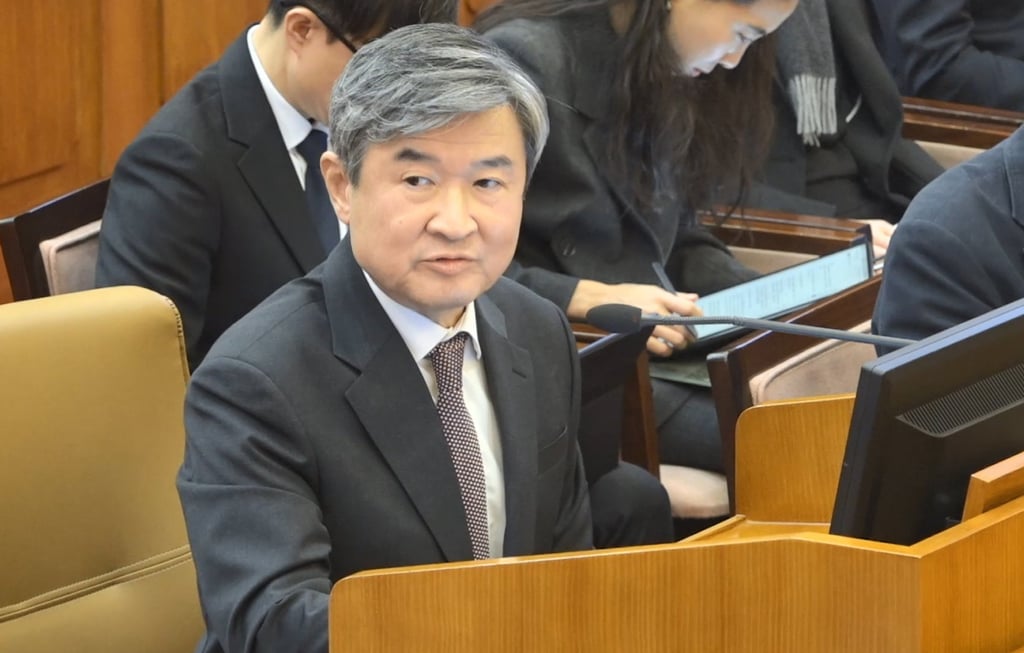 National Intelligence Service chief Cho Tae-yong speaks on Thursday at a hearing of South Korea’s Constitutional Court into president Yoon Suk-yeol’s impeachment. Photo: Constitutional Court/EPA-EFE