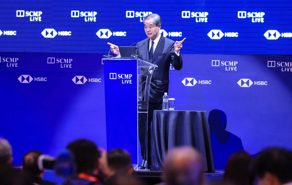 Leung Chun-ying, Hong Kong’s former chief executive, at the “China Conference: Southeast Asia 2025” on Monday. Photo: Nora Tam